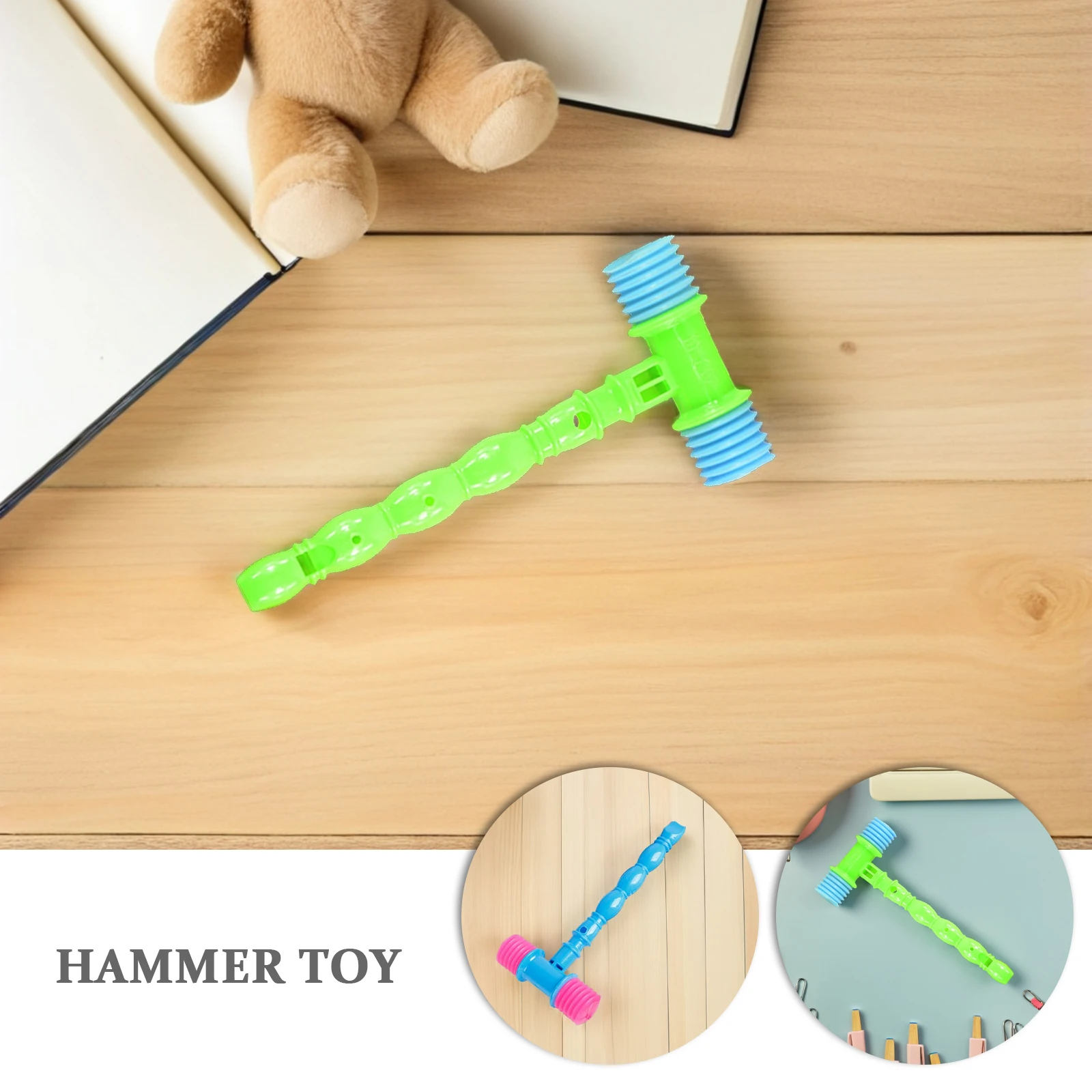 12-teiliges Hammer-Klopf-Soundset für Kinder, Buntes Plastik-Spaßgeschenk für Partys, Outdoor-Aktivitäten und Poolspiele