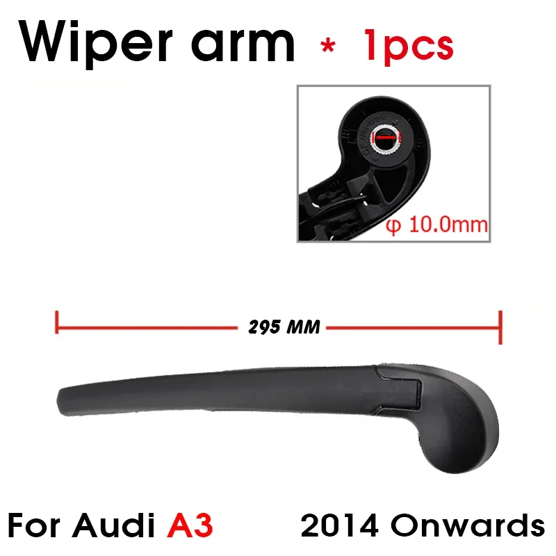 Car Wiper Blade For Audi A3 2014 Onwards Rear Back Windshield Windscreen Rear Wiper 350mm+Arm 295mm Car Accessories