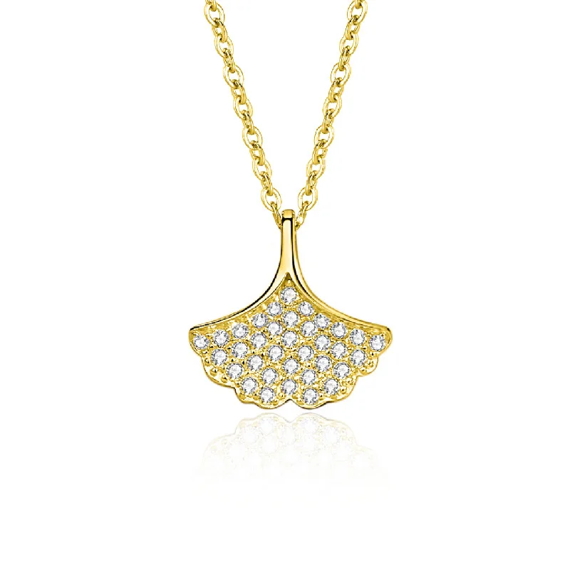 

Hot Selling Women Forest Literature Style Gingko Leaf Clavicle S925 Silver Necklace for for Engagement and Gift