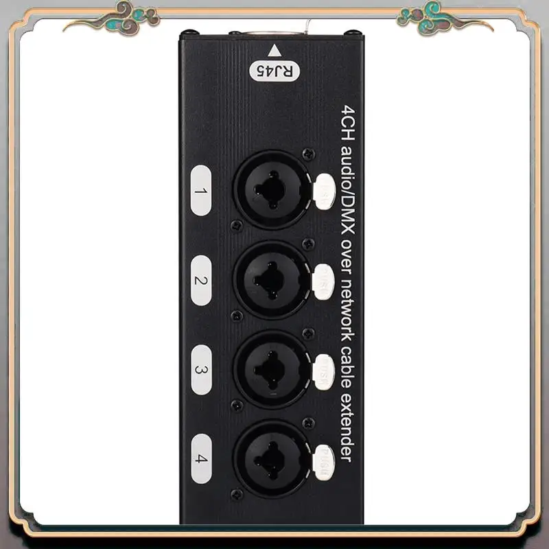 A46M-4Pair extensor de Cable de Audio DMX sobre red XLR de 4 canales y 3 pines o 6,3 Mm, extensor de señal de red DMX512 macho + hembra