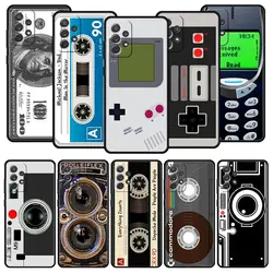 Funda de teléfono Gameboy de cámara de cinta Vintage para Samsung Galaxy A13, A52, A33, 5G, A53, A73, A23, A03s, A21s, A51, A71, A31, A11, A41, M21, M31