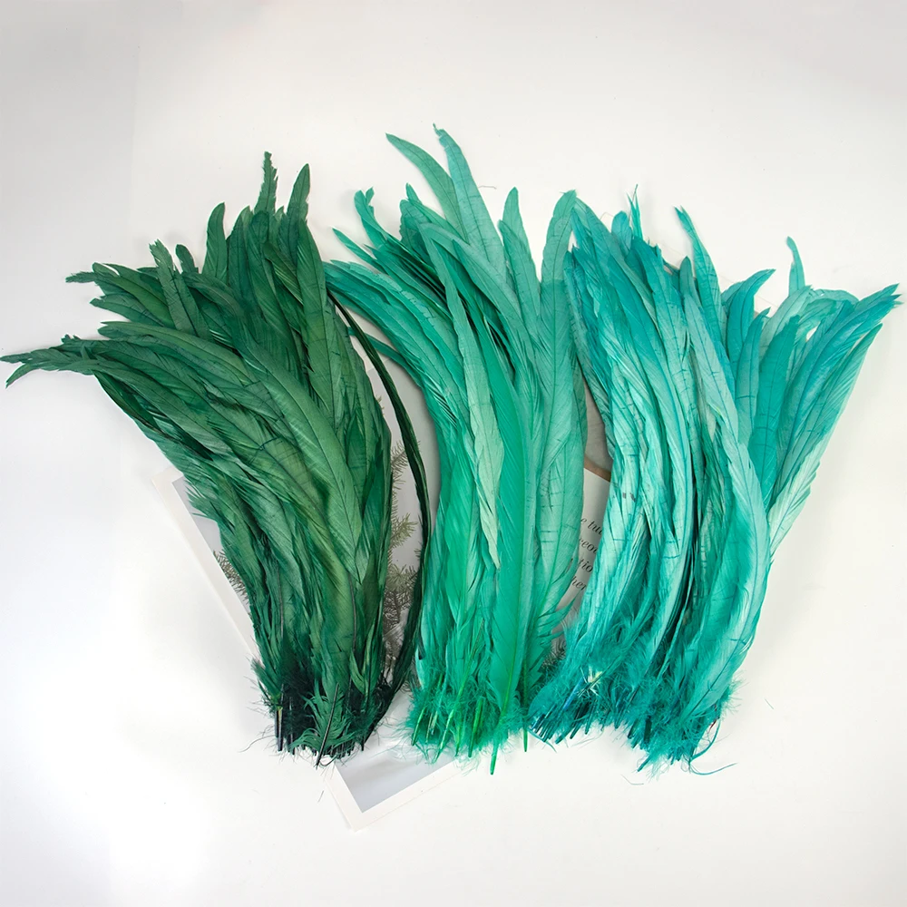 

500Pcs/Lot 25-40cm Colored Rooster Feathers Wholesale for Crafts Fly Tying Long Pheasant Feathers Carnival Wedding Decoration