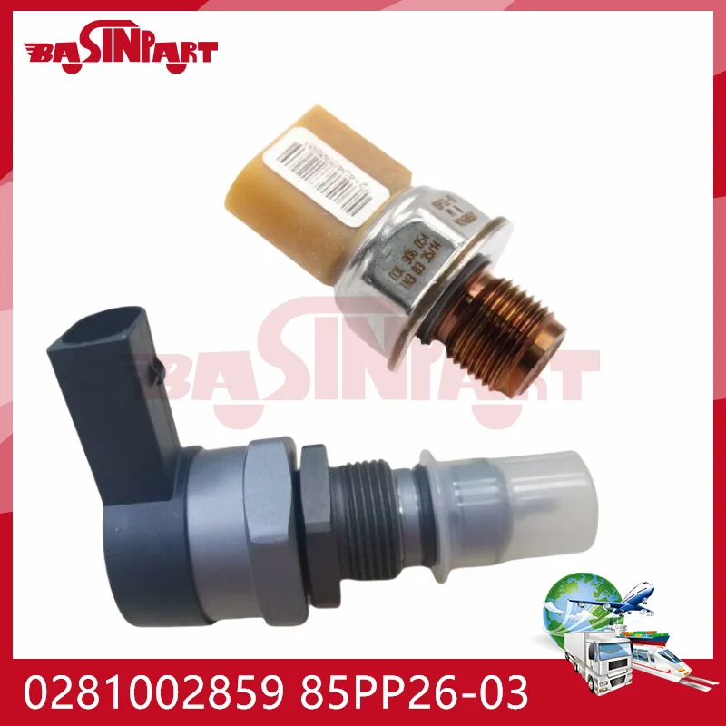 0281002859 Fuel Pressure Regulator Pressure Sensor For AUDI VW SEAT SKODA 03L906054 85PP26-03 057130764H