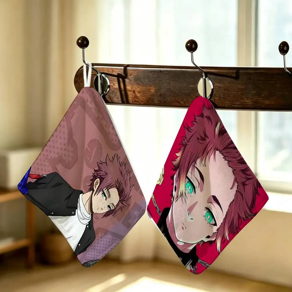 anime fanart chibi cute S-Sae Itoshi Hanging Style Hand Wiping Towel Polyester Cotton Anti-fade For Indoor Kitchen Living Room