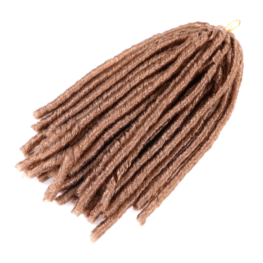 Dreadlocks synthétiques doux au crochet, coiffures afro, tresses douces, cheveux organiques, noir, blond mélangé, 14 po