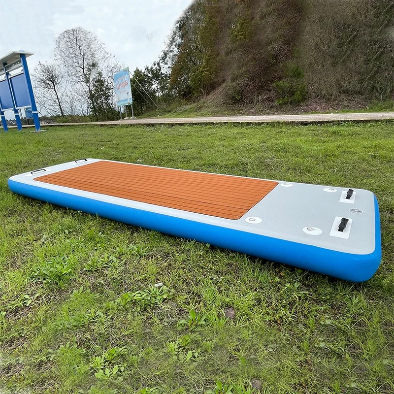 Esteiras de yoga infláveis esteira de ginástica em gota de água ponto tecido fitness flutuante aqua esporte dwf pista de ar para piscina