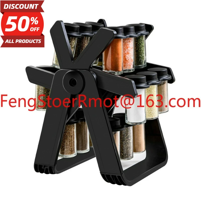 Rotating Ferris wheel glass seasoning rack seasoning bottle rack household storage rack