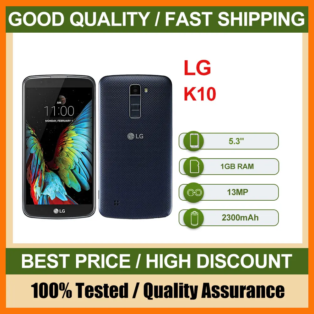 Original utilisé LG K10 2017 débloqué 4G téléphone portable 5.3 Original utilisé LG K10 2017 débloqué 4G téléphone portable 5.3