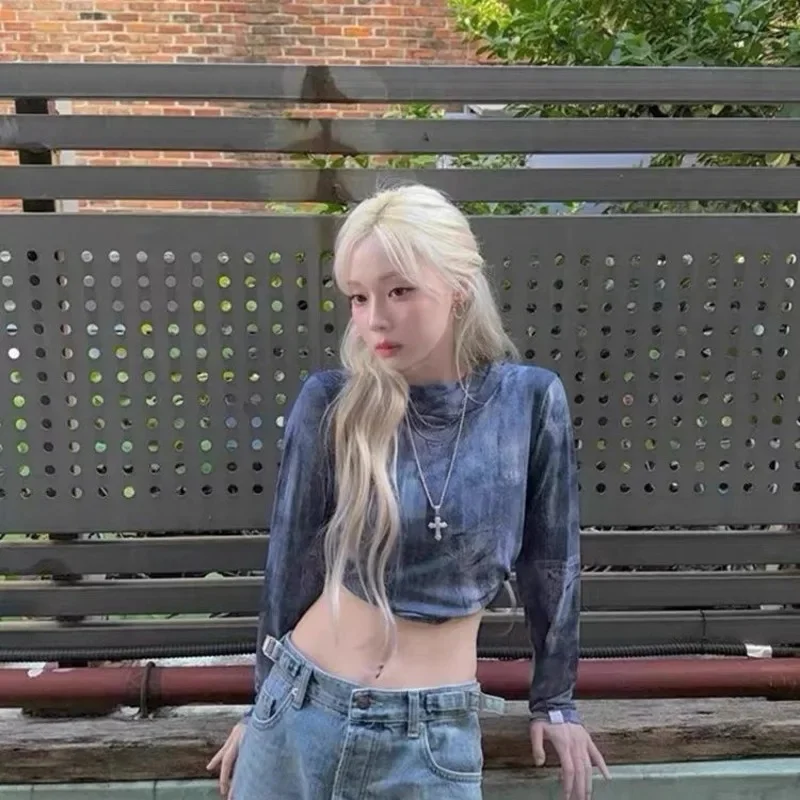 Korean Denim Y2K Hoodie Pants Set Women Star FACB Hoodie Millennium Hooded Thin T-shirt Gold Sun Jacket Style Unisex Suit New