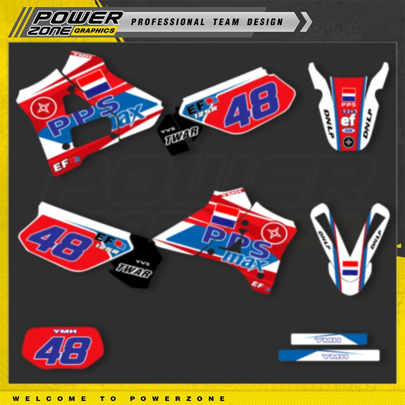 PowerZone Custom Graphics Decals Sticker Kits DECO Dekor For YAMAHA DT125R 150R 200R