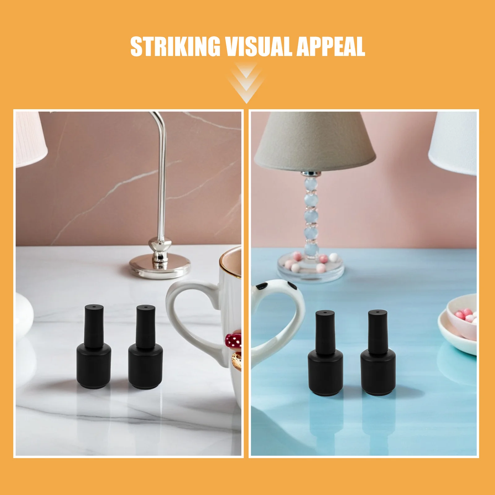 Bouteilles de vernis à ongles mat givré, bouteilles vides en verre rechargeables de 15Ml, récipient d'huile pour ongles, Mini stockage de vernis de voyage, 12 pièces