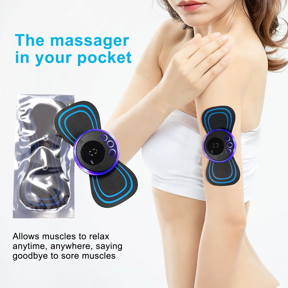 Portable TENS EMS Cervical Massager Pulse Muscle Stimulation Pad Neck Back Pain Relief Improve Blood Circulation Home applicable