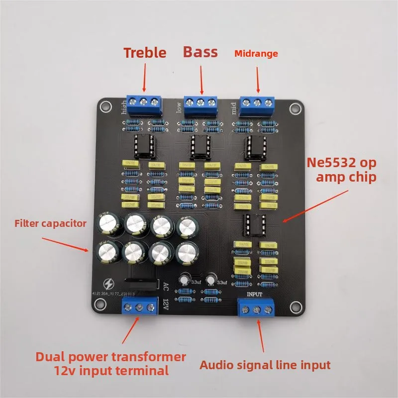 Electronic Divider DIY Speaker Power Amplifier  High, Medium, Low, and Triple  Household  High end