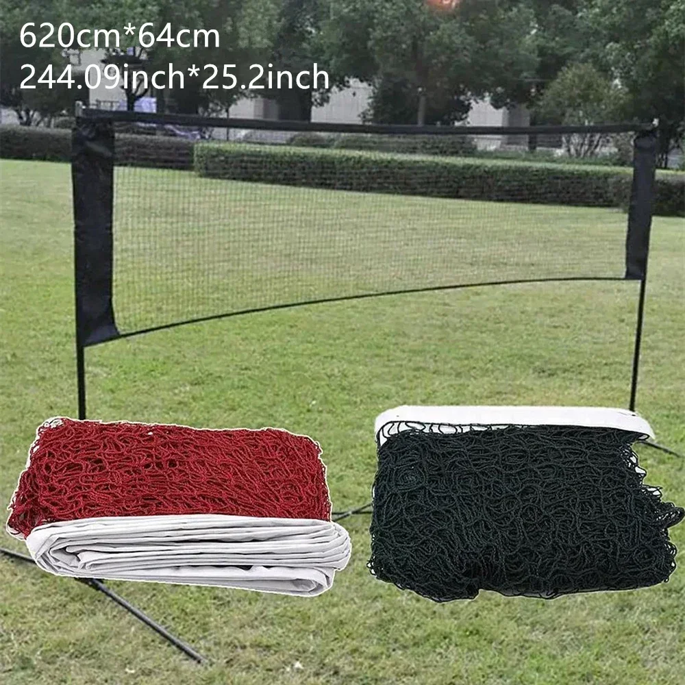 Training Mesh Standard Badminton Net Sports Net for Outdoor Tennis Volleyball Net Replacement 6.2m*0.64m Sports Entertainment