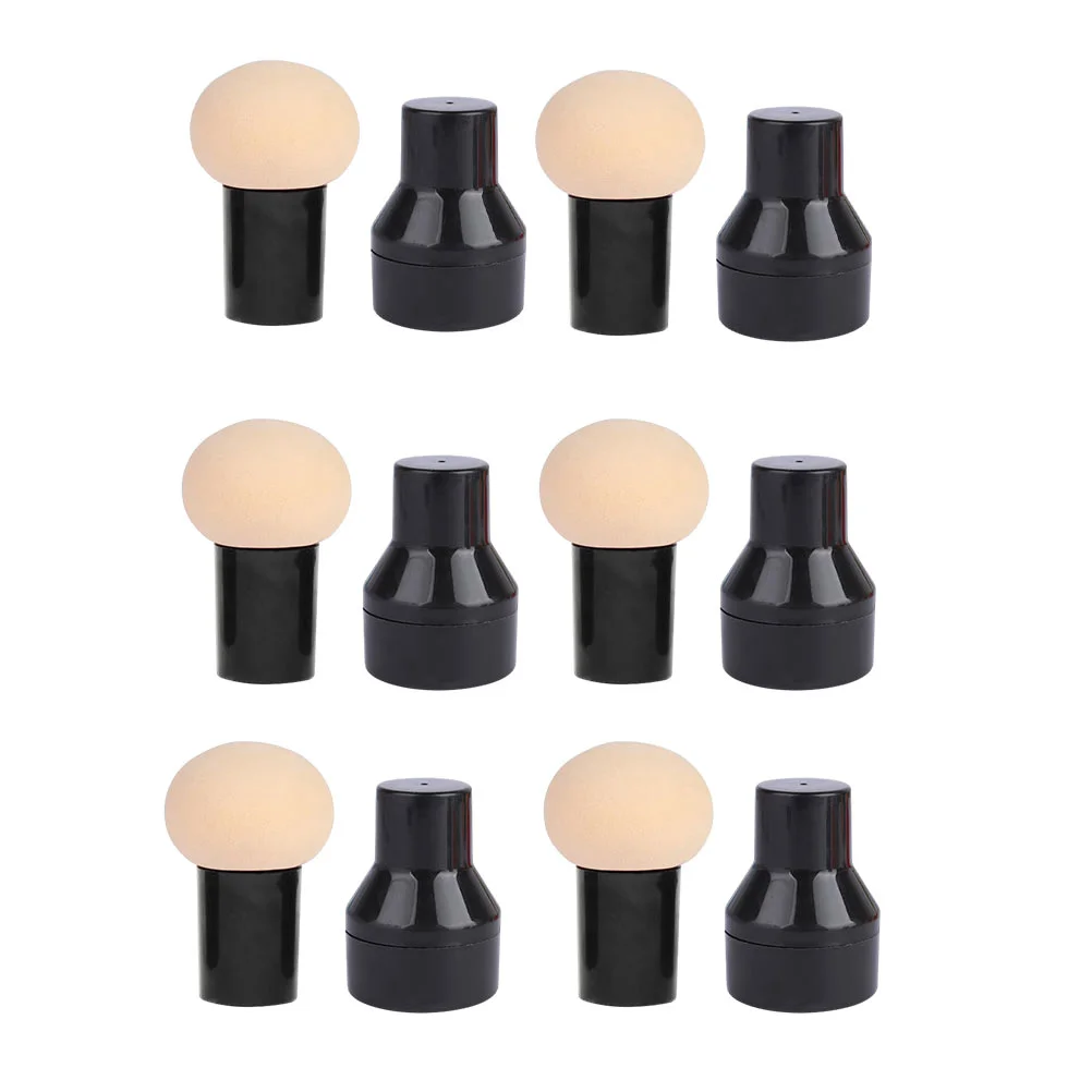 

6 Pcs Mushroom Head Supple Makeup Puff Cream Foundation Puffs Brush Hydrophilic Polyurethane