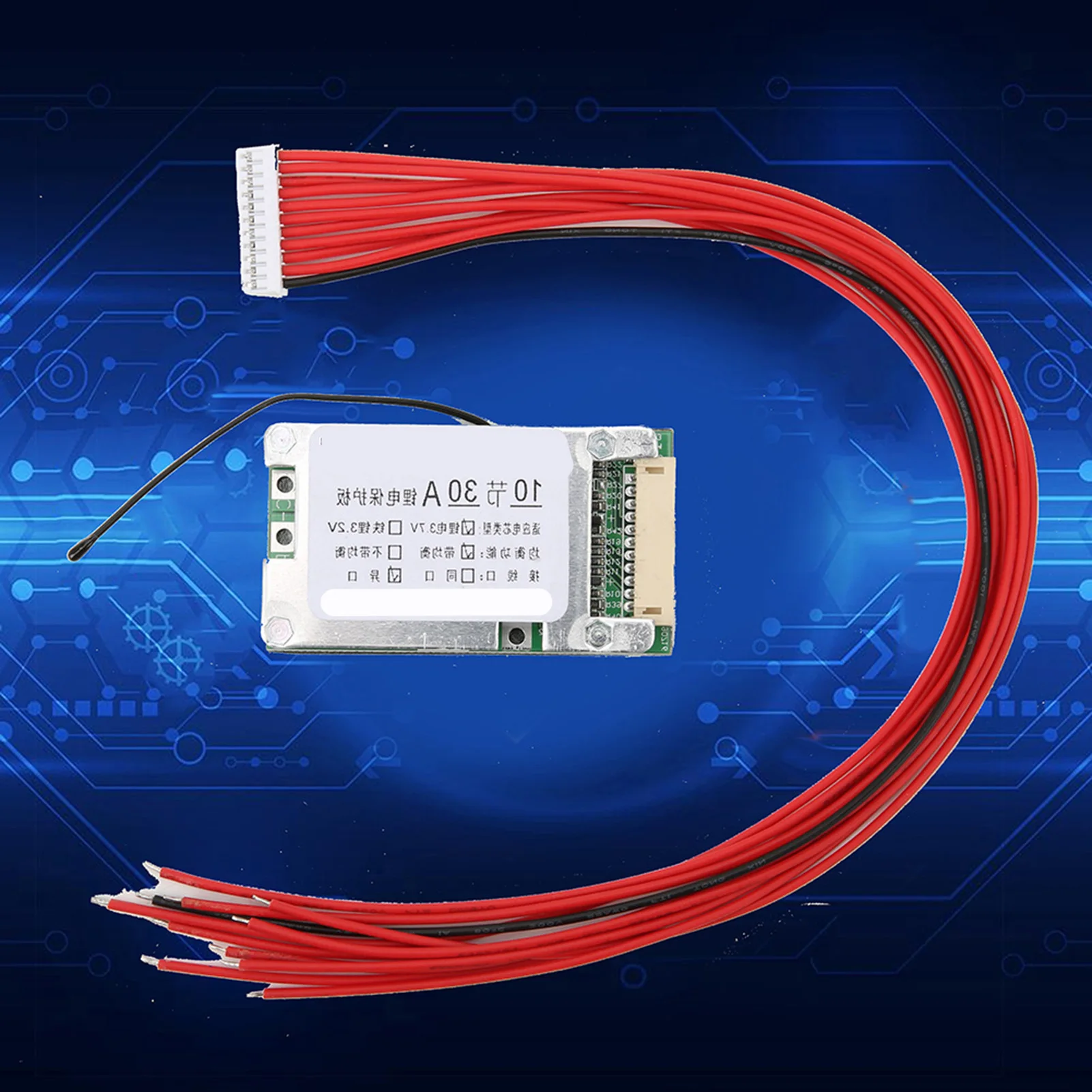 

10S 36V 30A Защитная плата литий-ионного аккумулятора 18650, батарея BMS, защитный кабель батареи с функцией балансировки