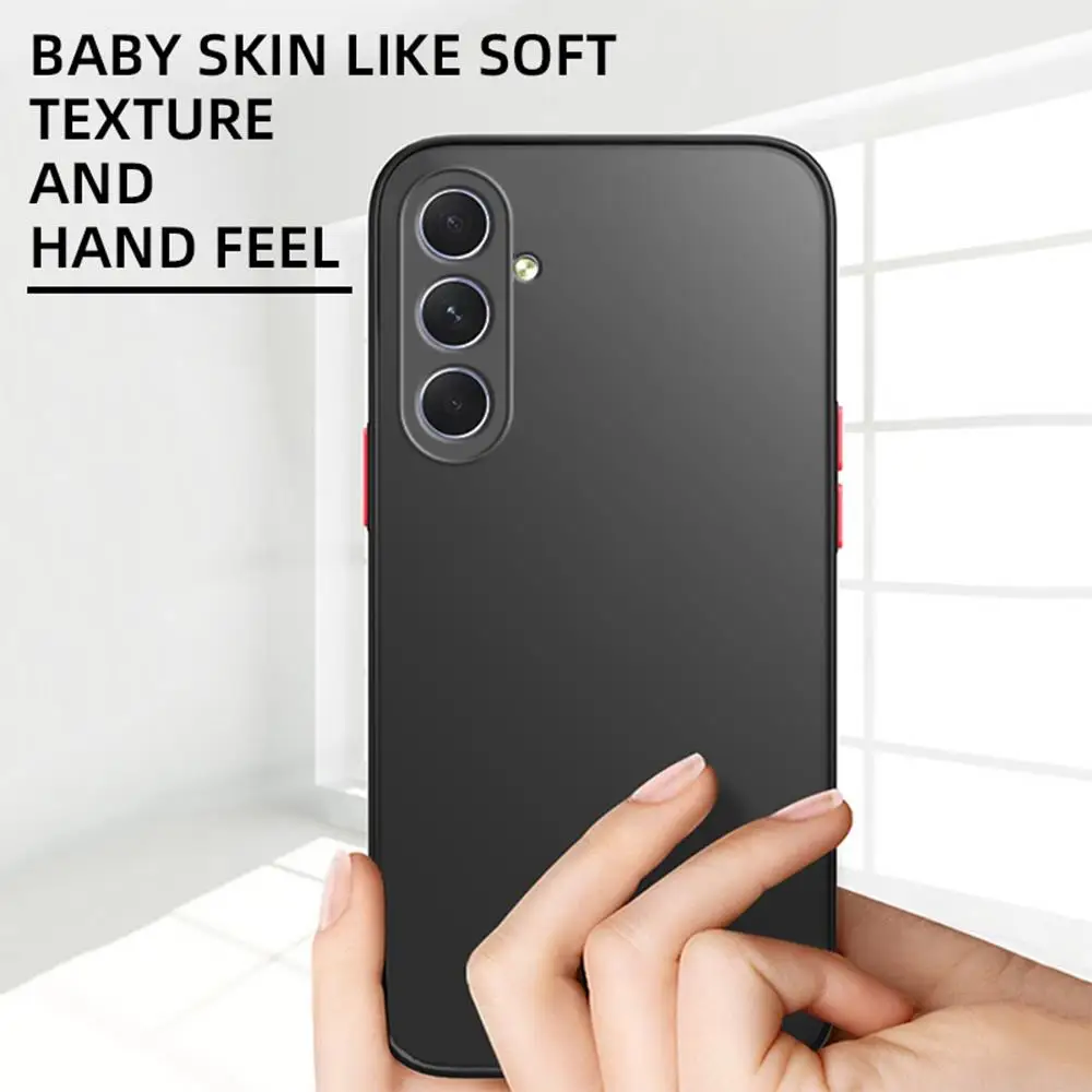 Luxury Matte Samung A15 A05 A05s Case Silicone Edge Hard PC Matte Back Cover For Samsung Galaxy A54 A34 5G Camera Protect Fundas