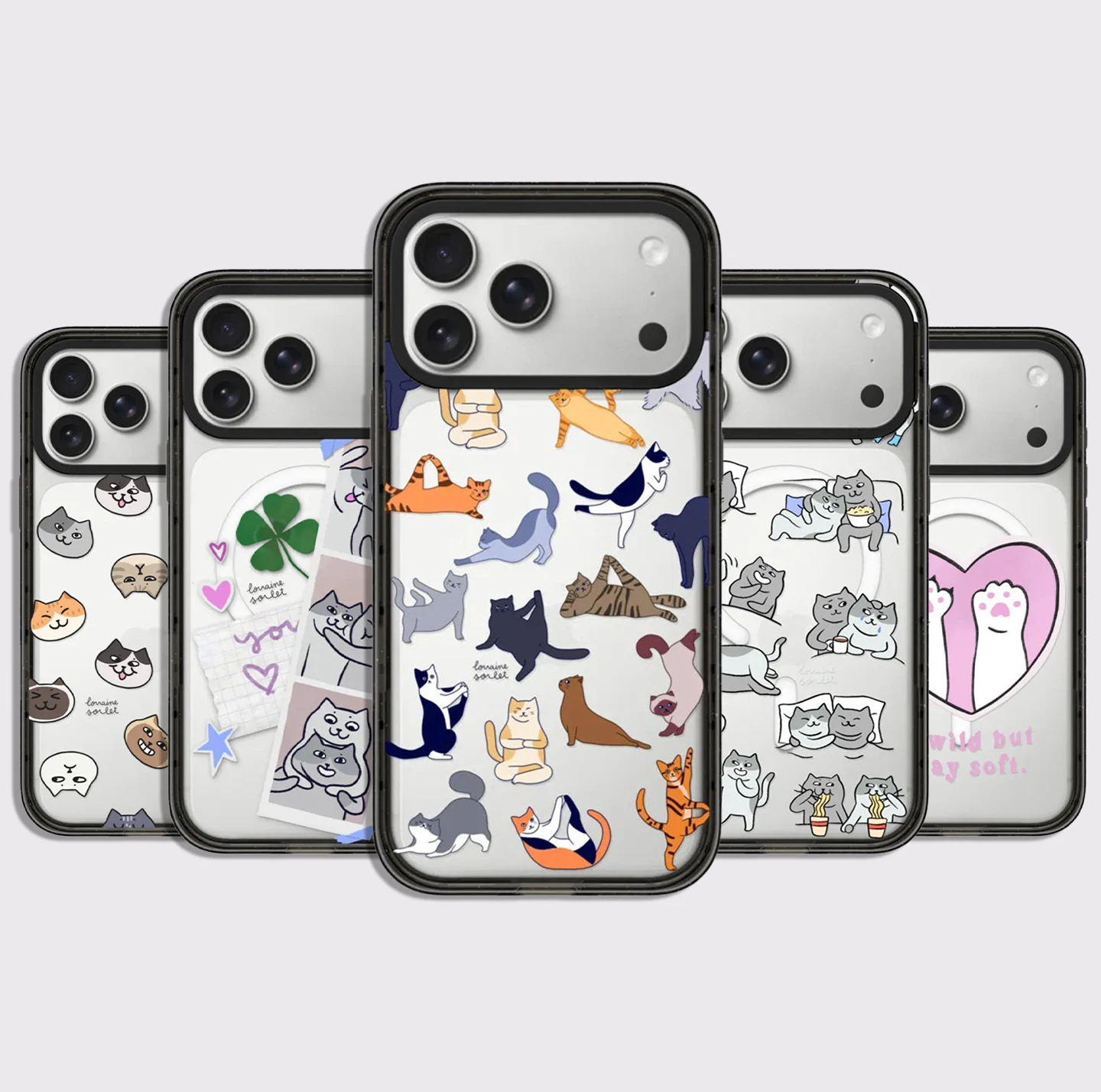 Yoga Cat Impact Black Border Magnetic Cover for IPhone 12 13 14 15 16 17 Pro Max Case for IPhone 17 Air