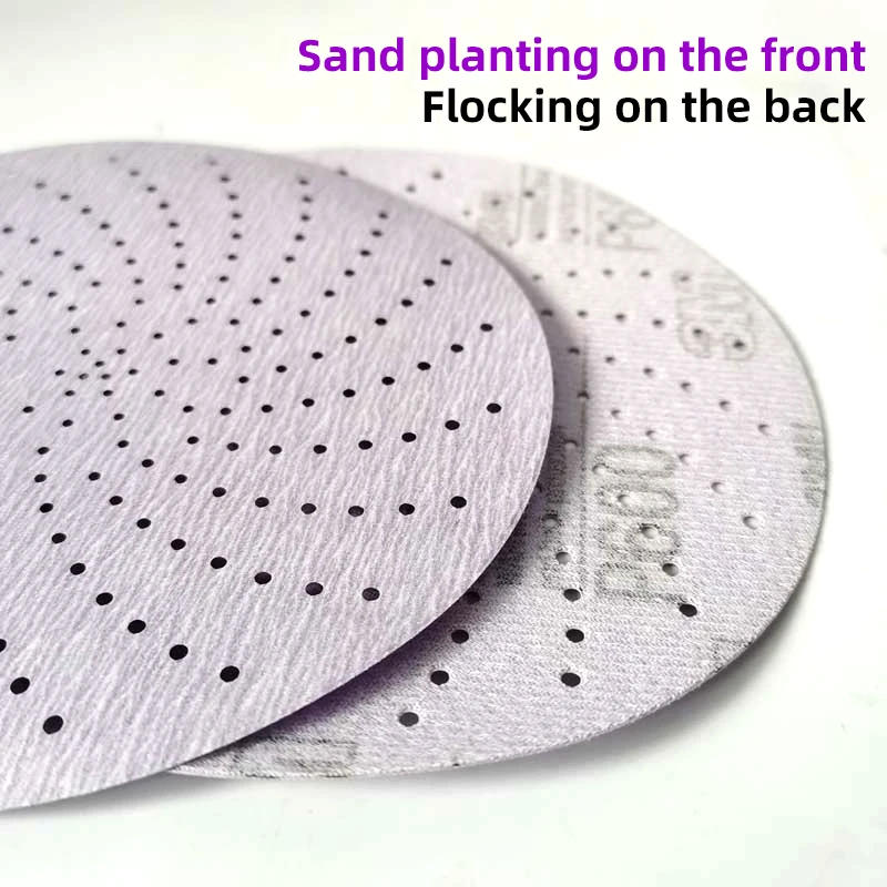 American 3M Purple Cyclone Sandpaper 6 Inch 150mm Porous Round Dry Grinding Car Putty Industrial Sandpaper