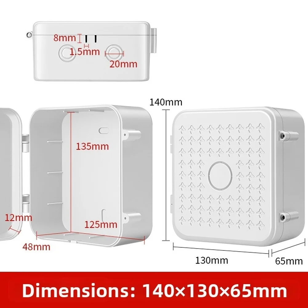 caixa-de-plastico-a-prova-d'agua-14x13x65cm-para-uso-externo-para-fonte-de-alimentacao-de-camera-de-seguranca-e-equipamentos-de-monitoramento