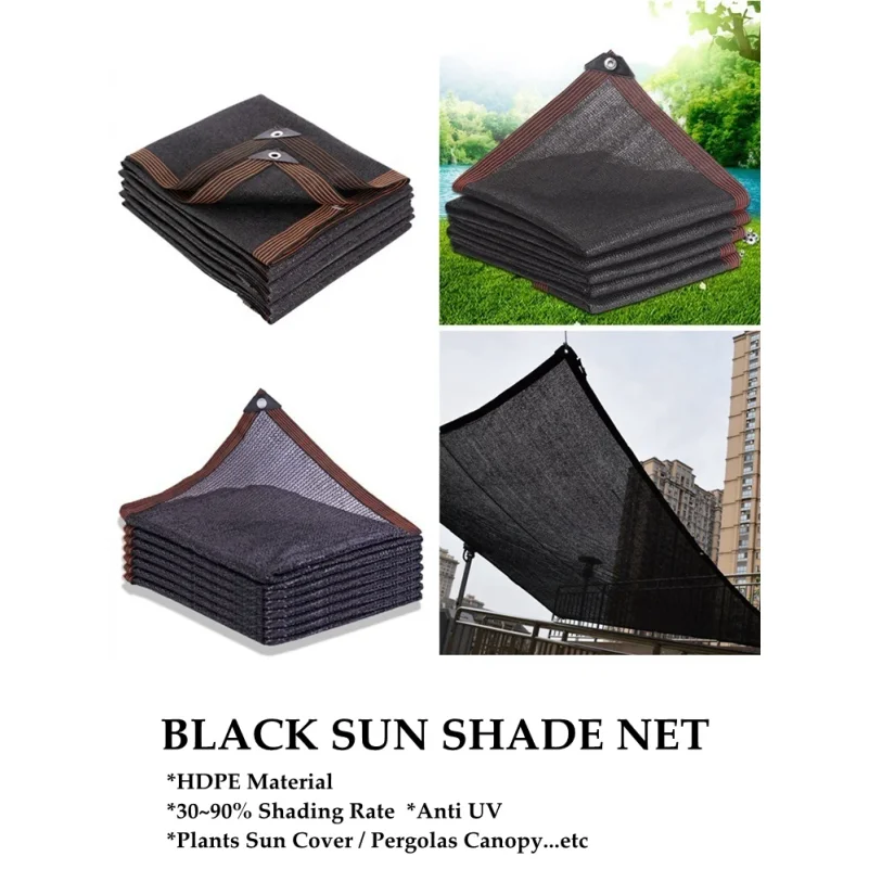 

30%~90% Shading Anti-UV Black HDPE Sunshade Net Greenhouse Garden Succulent Plants Cover Netting Swimming Pool Sun Shade Net