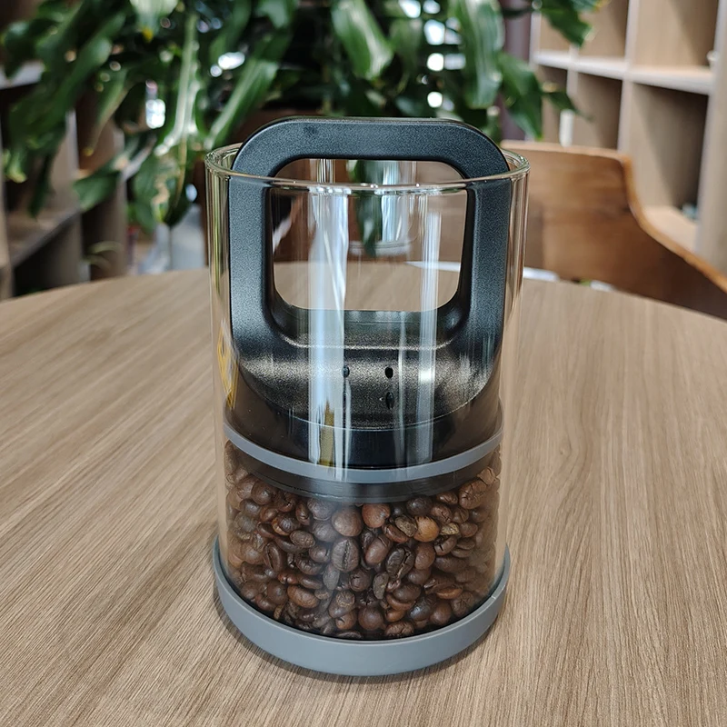 500ml/1000ml  Vacuum Sealed Canks Coffee Beans Jar Cans For Kitchen Food Storage Container Glass Fresh Keeping Moisture Proof
