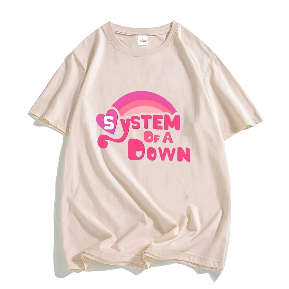 System of A Down T-Shirts, 100 % Baumwolle, Kleidung, Vintage-/Retro-Druck, Streetwear für Herren, kurzärmelige Grafik-T-Shirts