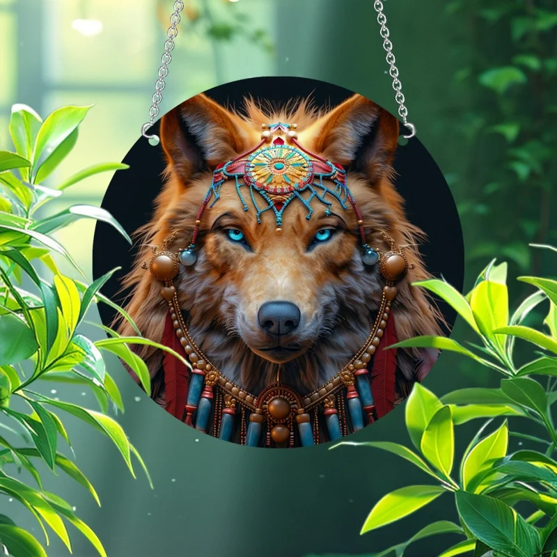 Wolf King Sunshine Catcher-Acrylic Pendant, Suitable for Garden, Living Room, Bedroom Decoration, A Wall Pendant for All Seasons