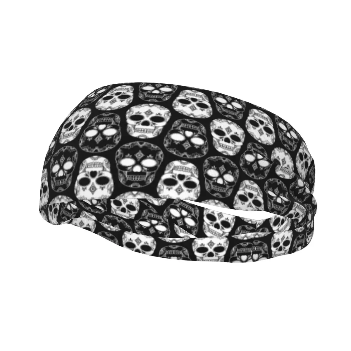 

Спортивная повязка на голову, портативная повязка для волос, повязка для волос «День мертвых черепов», повязка для волос для бега, тренировок, повязка на повязку