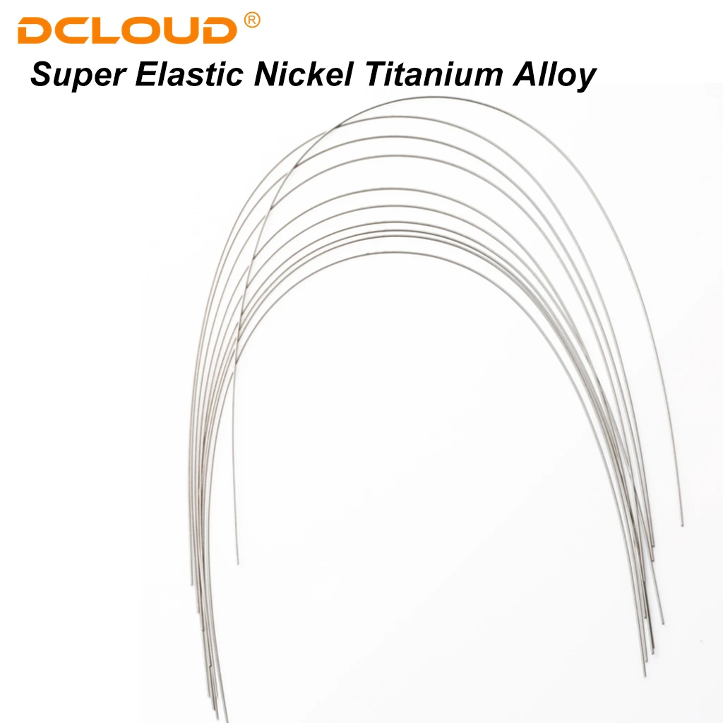 50Packs = 500Drähte Dental Niti Bogendrähte Kieferorthopädisch Super Elastisch Rund- / Rechteckbögen Oval / Natürliche Form Zahnarzt Material – Detail 7