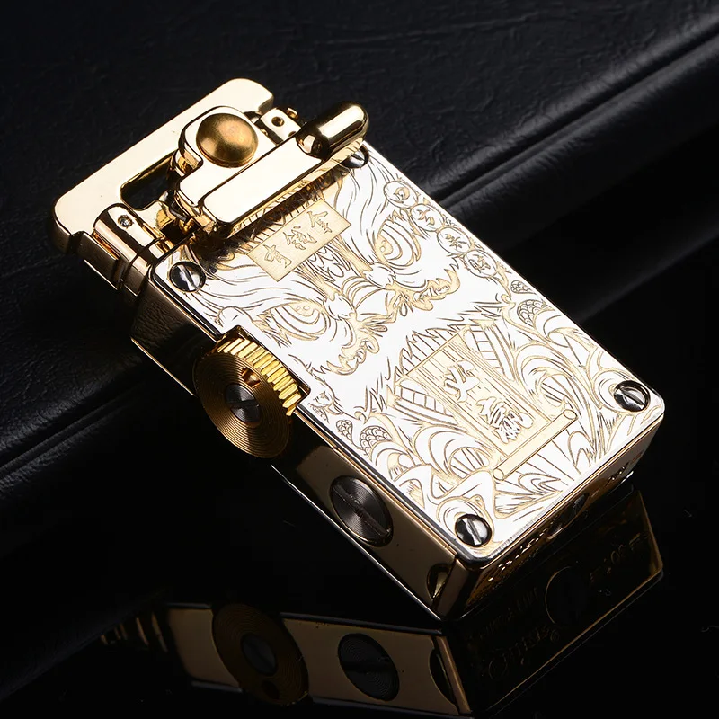 Chief High-grade Pure Copper Unusual Cigarette Kerosene Gasoline Lighter Windproof Lighter Smoking Accessories Gadgets for Men