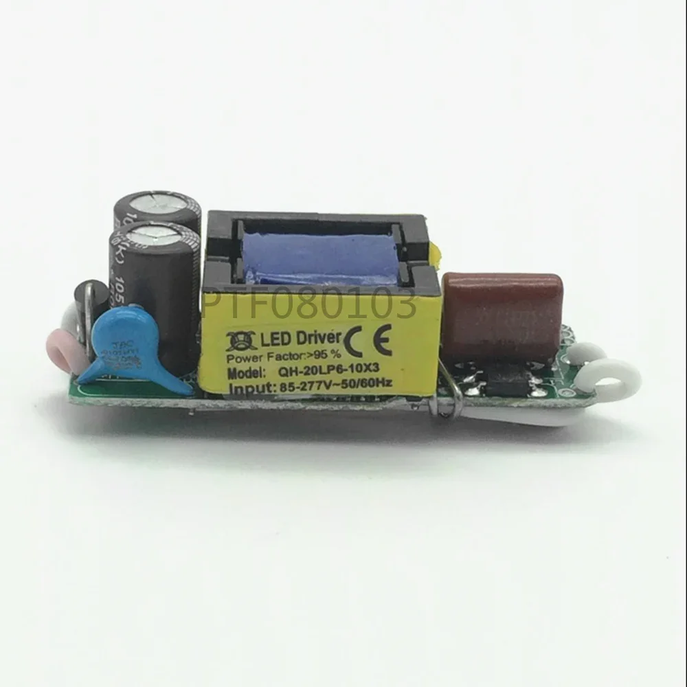 5pcs 6-10x3w LED Driver, Input ac85-277V, Output dc18-32v 600ma Constant Current Driver For LED Lamp Light Transformer