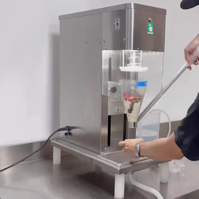 

110V/220V Commercial Soft Serve Mix It in Ice-cream-mixer-and-filling-machine Fruit Yogurt Gelato Blender Maker Ice Cream Mixer
