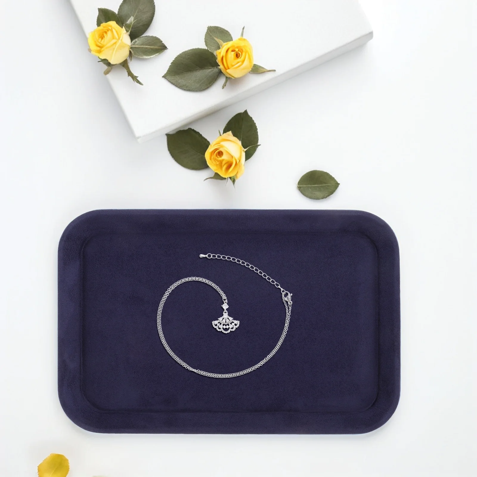 Jewelry Storage Trays Multifunctional Velvet Jewelry Organizer Bracelet Necklace Watch Holder Display Stand Earring Tray