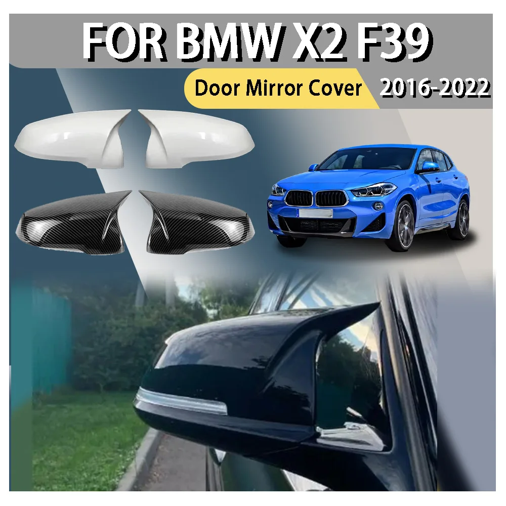 

Украшение автомобиля, чехол на дверное зеркало с рогом для BMW X2 F39 2016 2017 2018 2019 2020 2021 2022, автомобильные аксессуары заднего вида