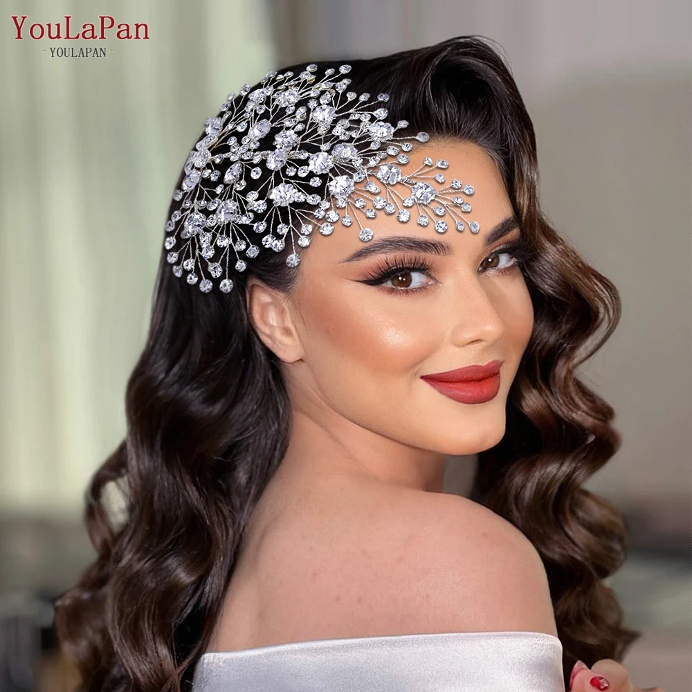 YouLaPan Bling Bridal Headpiece Rhinetone Wedding Hair Comb Woman Hair Accessories for Party Bride Bridesmaid Headdress HP561