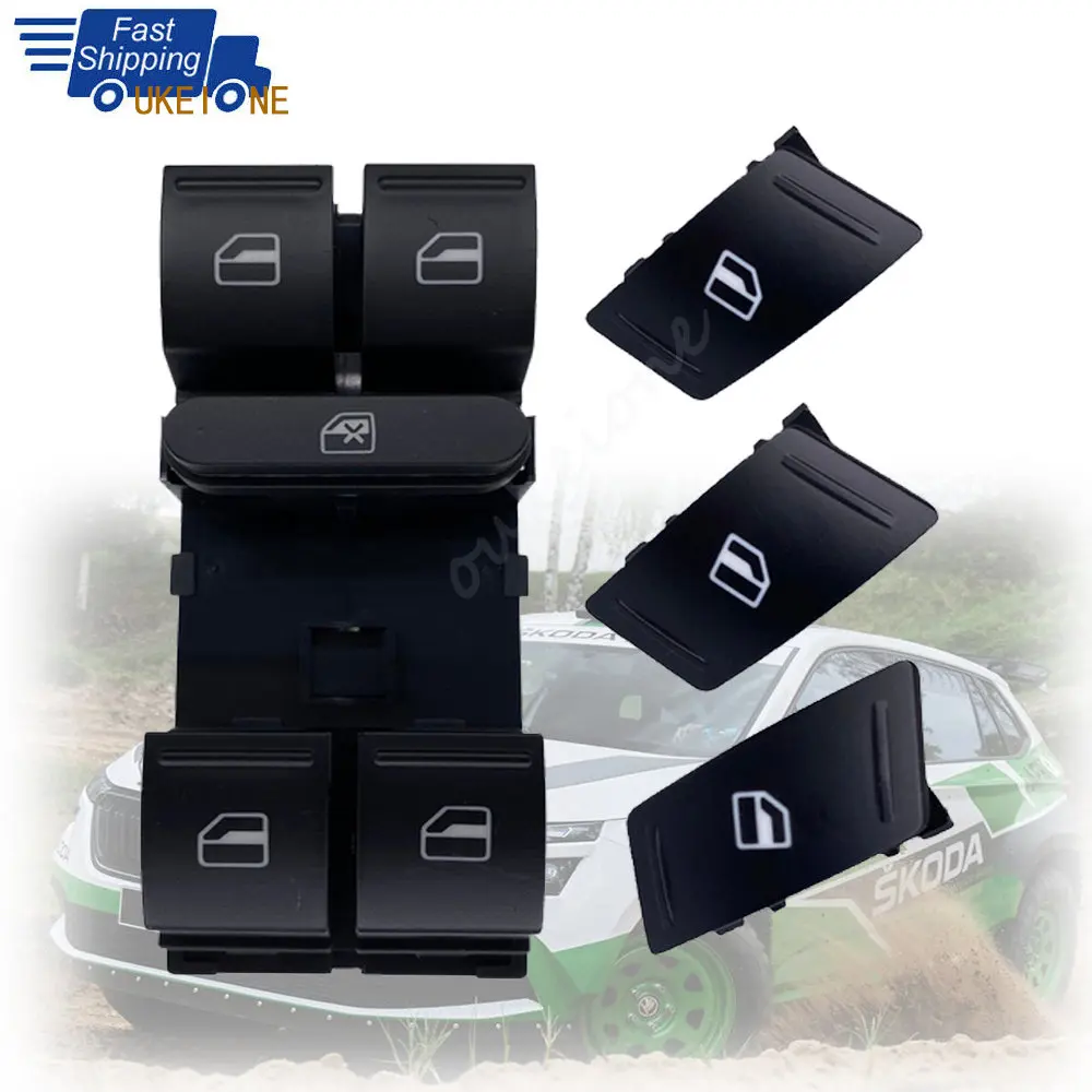 1Z0959858B Electric Window Control Switch for Skoda Fabia Octavia II Combi Hatchback Yeti Car Accessories 1Z0959856 1Z0 959 855