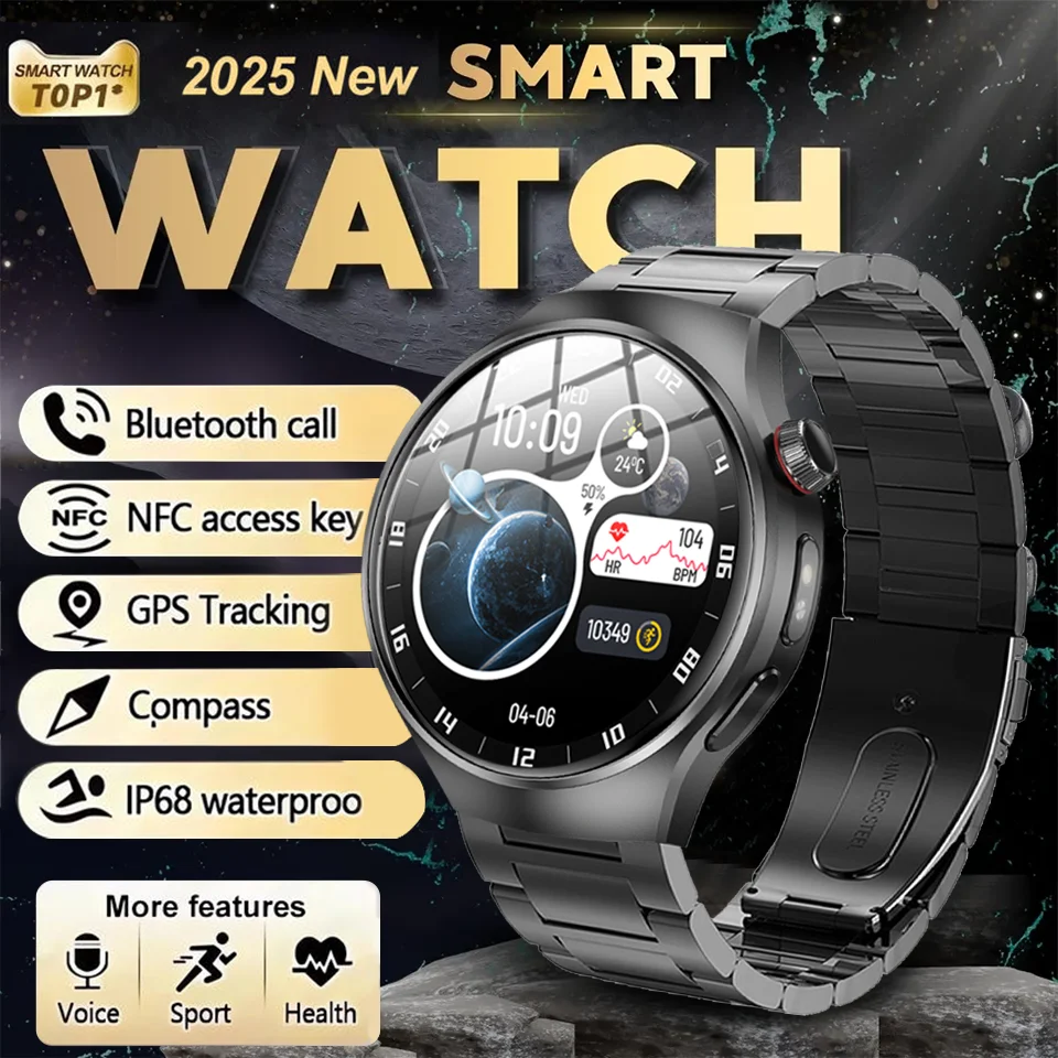 

2025 Новые Смарт-часы 5 Pro для мужчин HD AMOLED Экран GPS Компас Траектория движения Сердечный ритм Bluetooth Вызов 1,53 дюйма Смарт-часы