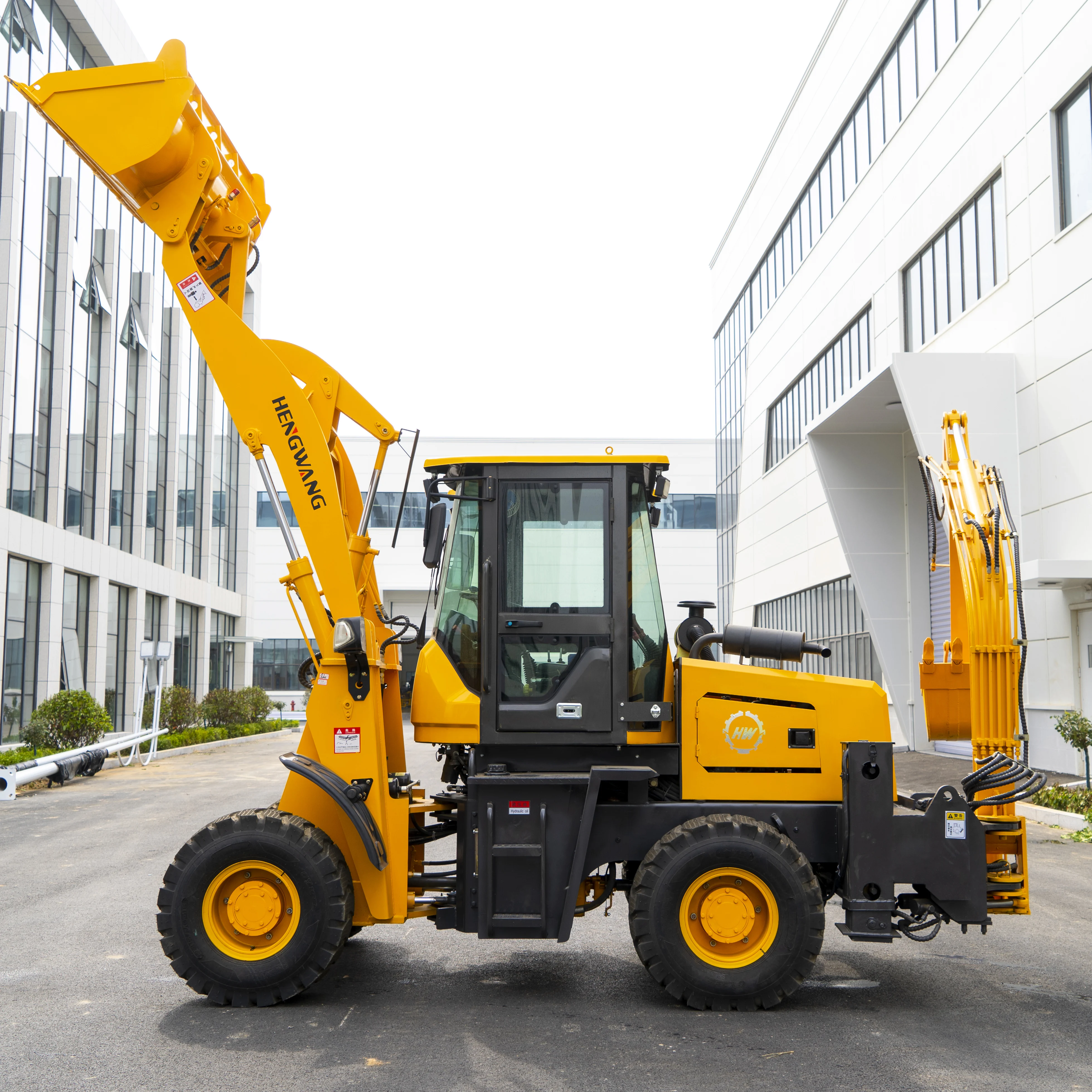 New 5 Ton Diesel Excavator Loader 4WD All-Terrain Backhoe Loader Agricultural Construction Machinery Excavators Tractor Custom