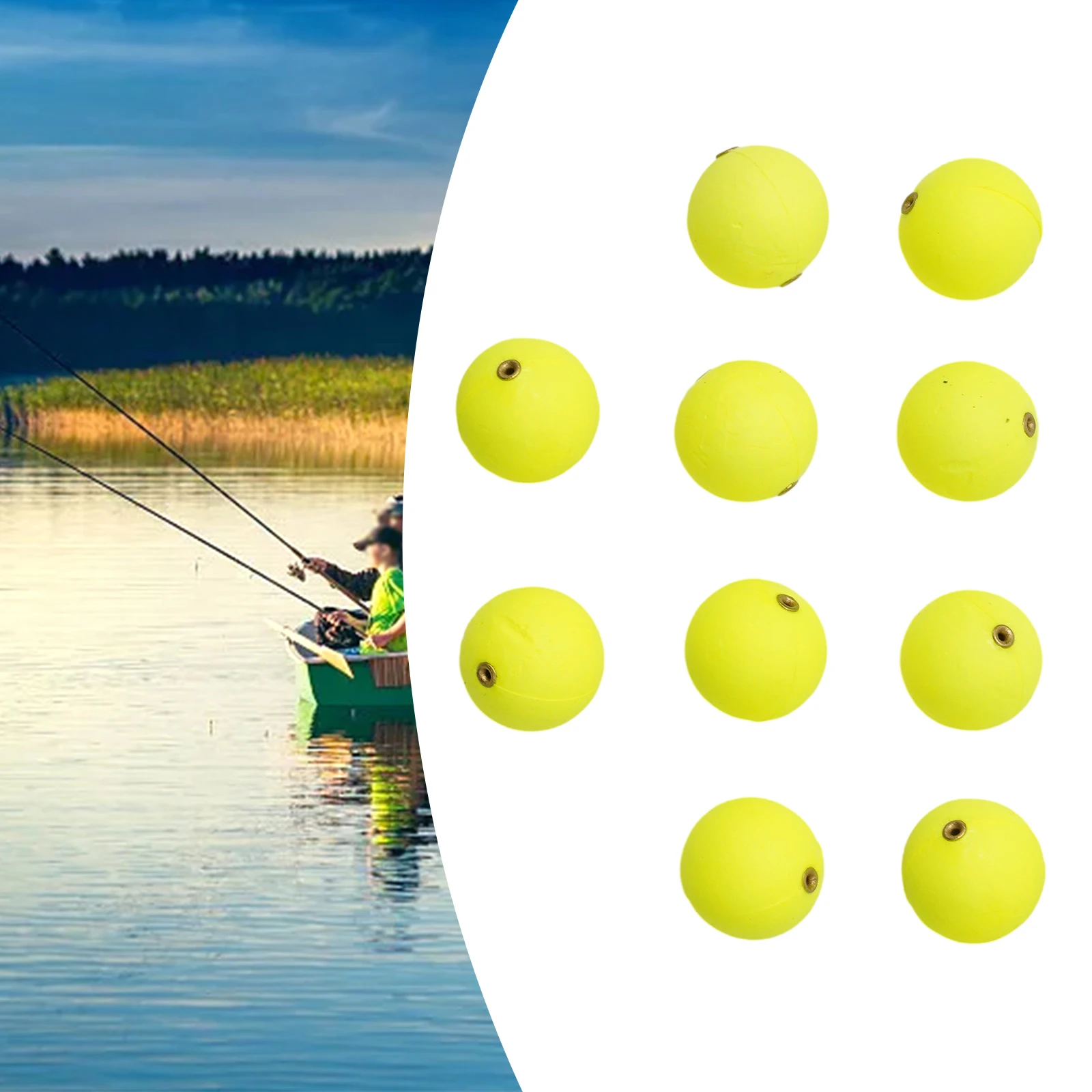 

Floating Bobbers Indicator Light Weight 10pcs Ball Foam EVA Foam Fishing Floating Good Concentricity Bobbers Bright Colors