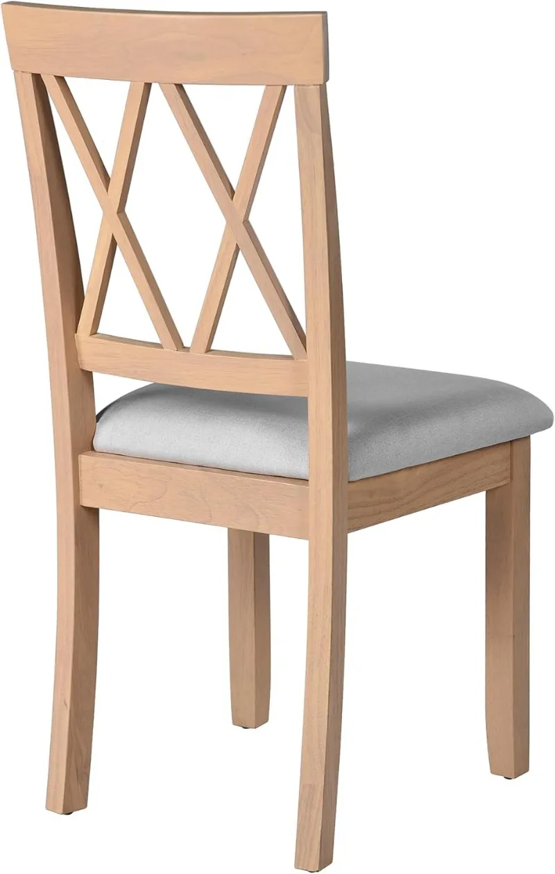 เก้าอี้รับประทานอาหารหุ้มเบาะบ้านไร่ 2 ชิ้น, เก้าอี้รับประทานอาหารไม้สําเนียงพร้อมเบาะที่นั่งสําหรับห้องครัว, สถานที่ขนาดเล็ก, Easy As