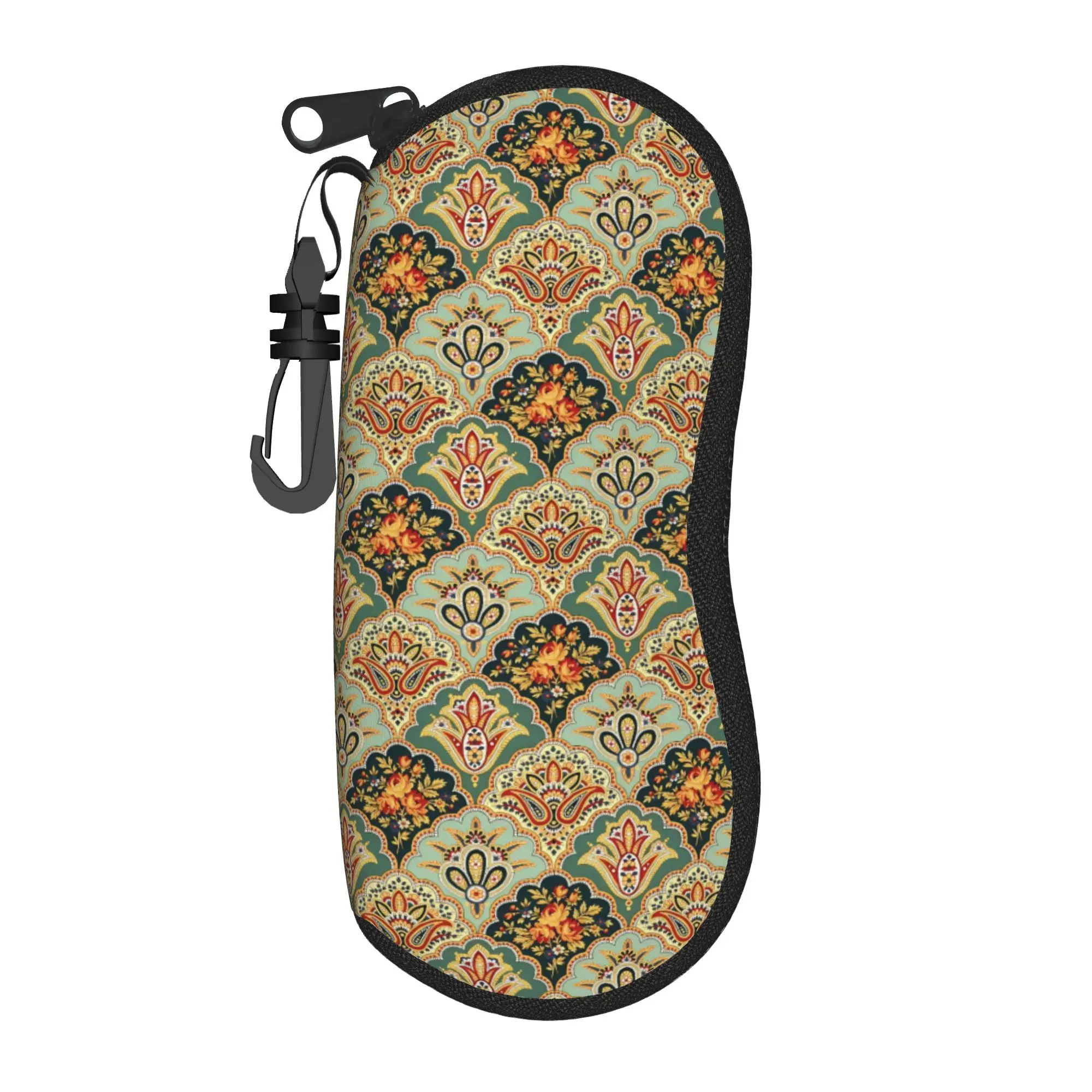 Retro Bohemian Woven Pattern  Glasses Case Men Women  Sunglasses Case Cute Portable Eyewear Bag Travel Eyeglass Protector
