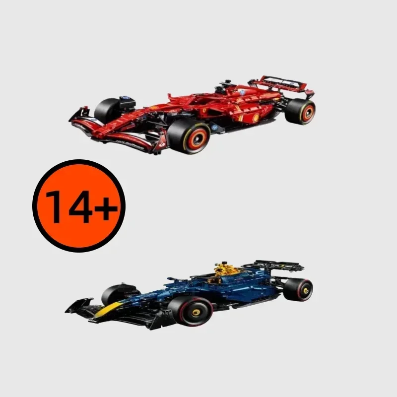 

2025 New Technical 42206 42207 Red Blue Building Sport Racing Car Blocks City Super Car Bricks Christmas Gifts Home Decor