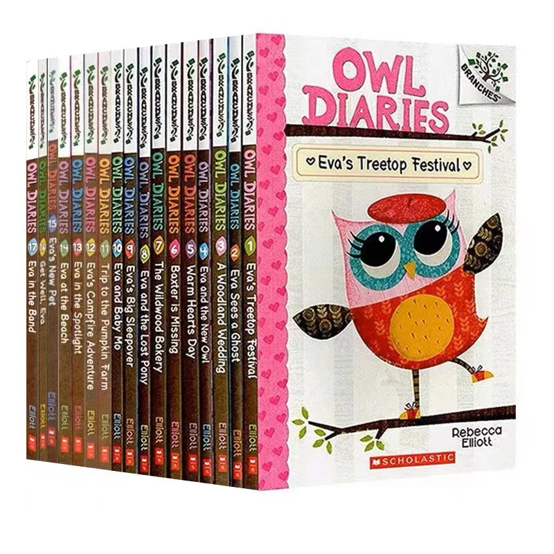 

17 Book/Set Owl Diaries English Picture Book Kids Early Education Childhood Learning Writing Diary Girls' Age 6-12 Years