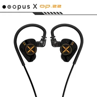 ooopusX Op.22 op22 Auriculares intrauditivos con controladores 2DD 2BA y opciones de ajuste, cable S de 0.78 2 pines, 3.5mm, sin micrófono