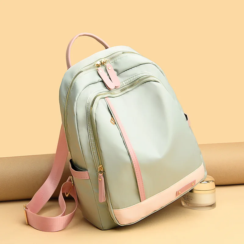 

Women's Fashionable Backpack Nylon Cloth Backpack Women's Large Capacity Versatile Preppy Style Backpack Trendy Light Travel Bag