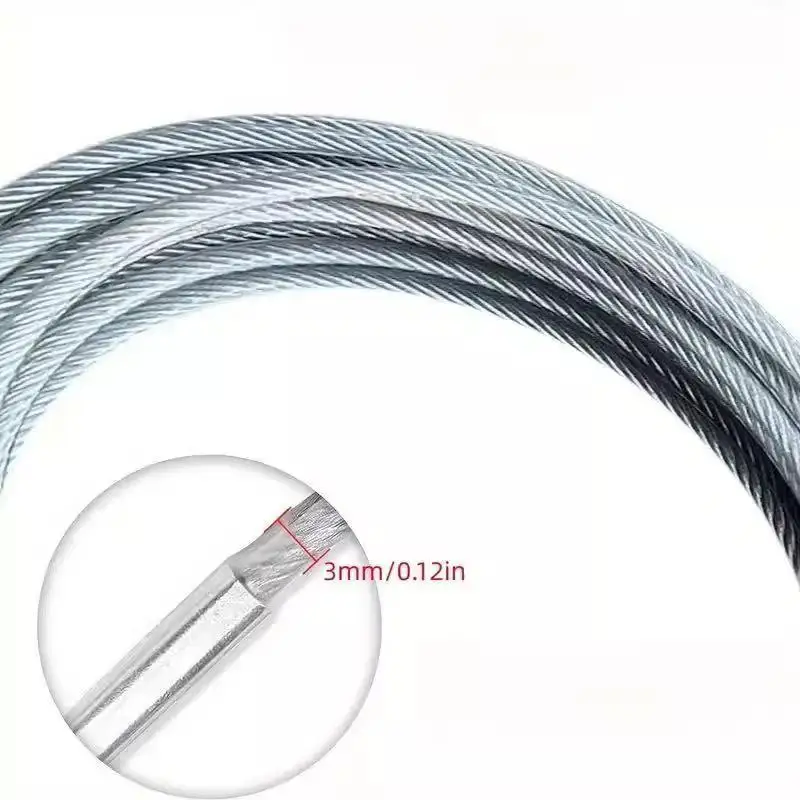 2 Stück Doppelkopf-Hundeleine mit Metallschnalle, Stahlseil, Rostschutz, Trainingshalsband, Outdoor-Hundeleine – Detail 11