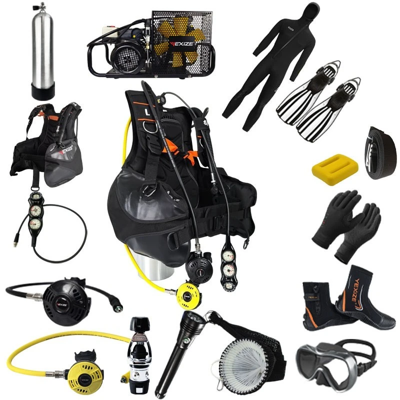 

12 liters deep diving breathing apparatus, equipped with a full set of underwater scuba oxygen tanks to catch the sea fishing