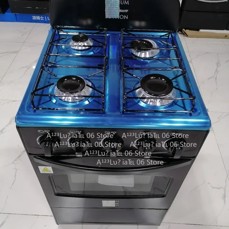 50cm Gas Range Oven 4 Burner Cooktop Standalone Igniter Stove Kitchen Appliance Gas
