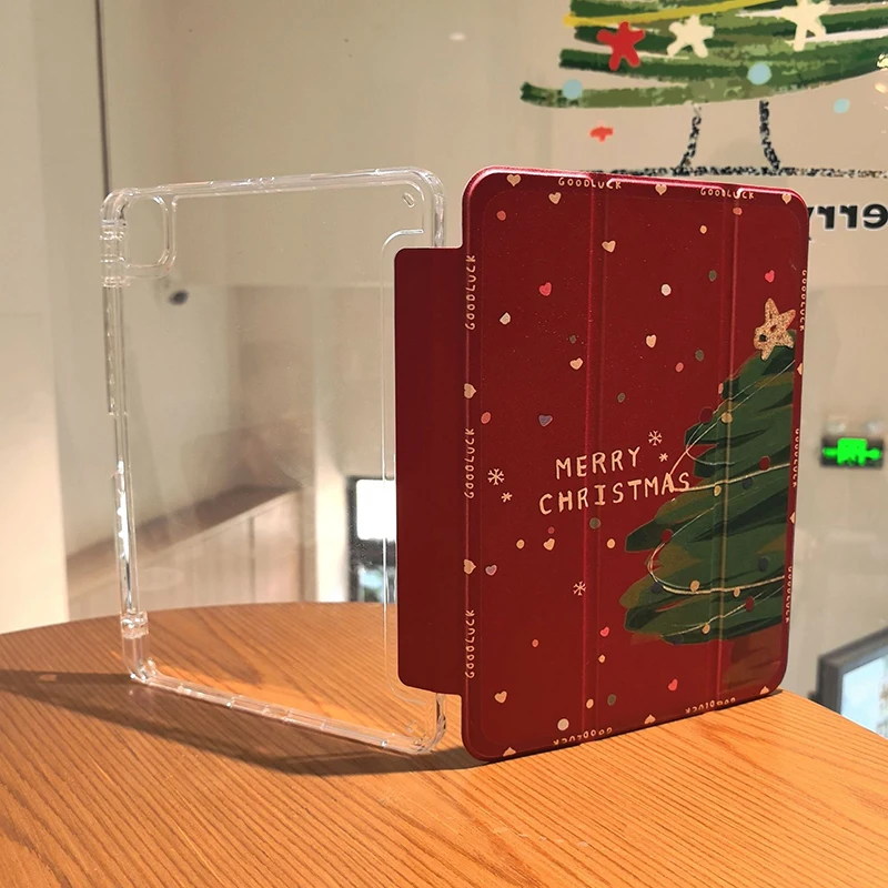 Christmas Case For IPad 10th Generation 10.9in Case Cute Case for IPad 21 20 10.2in Air6 Mini4 5 Acrylic Cover Christmas Gift